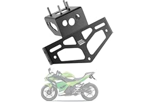 KEMIMOTO 2025 Ninja 500 Fender Eliminator Kit Compatible with Ninja 400 Z400 2018-2023 250 500 Z500 2024 2025 License Plate Bracket Mount Holder Tail Tidy with Stock & Aftermarket Turn Signal