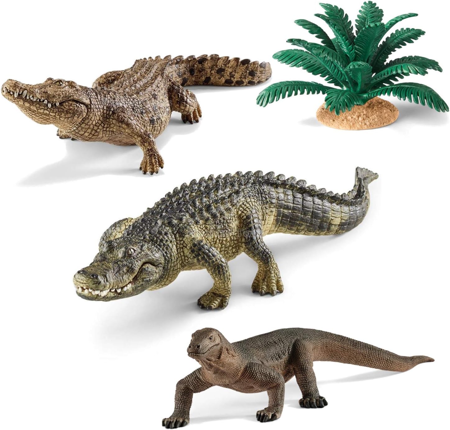 Wildlife Schleich 14826 Komodowaran + 14727 Alligator + 14736 Krokodil