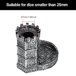 KSNDie Castle DND Dice Tower, Wall Carving Dice