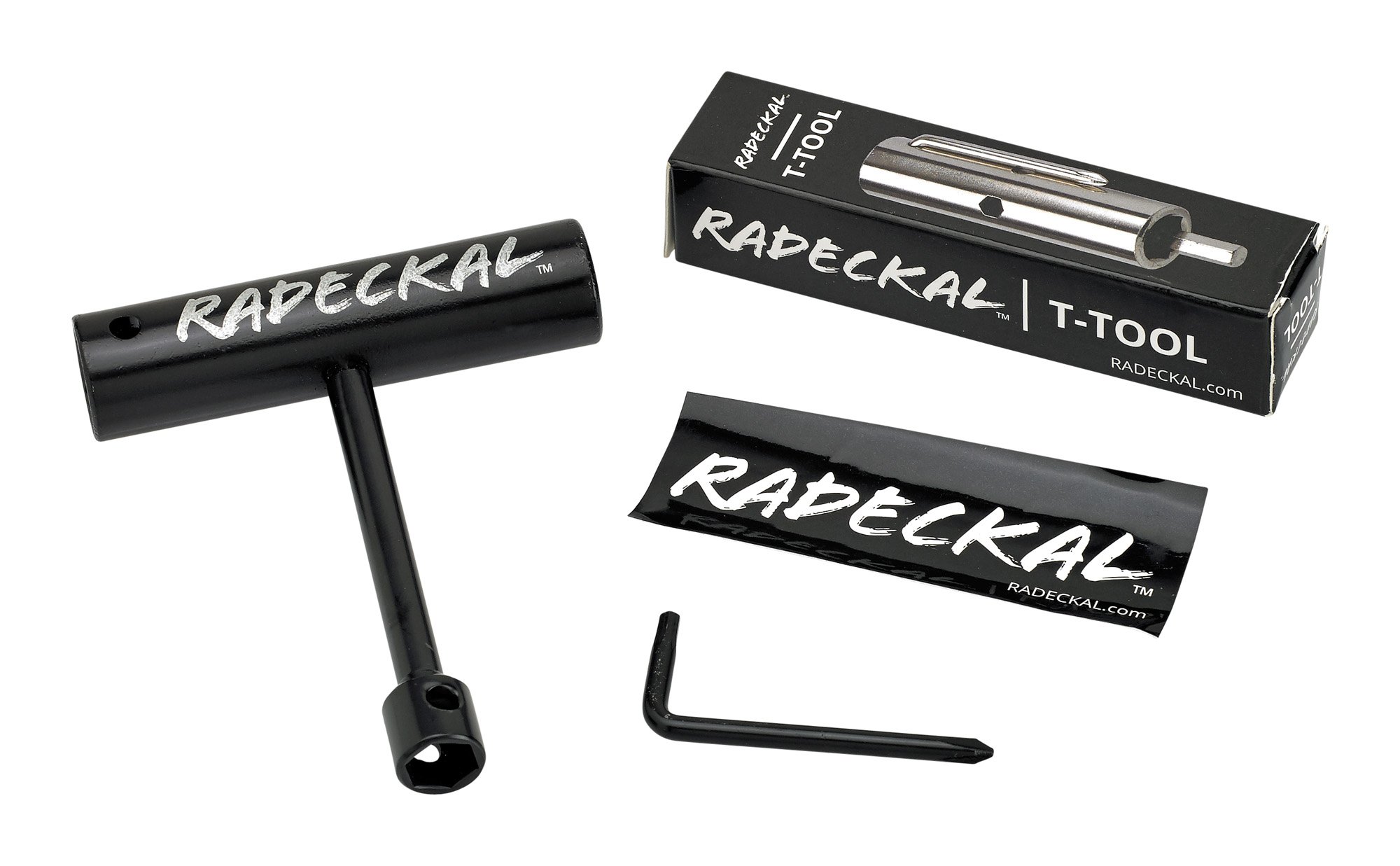 RADECKAL Compact Pocket Skate Tool - All in One Skate Tool for Skateboards, Collapses to Fit in Your Pocket (Black)