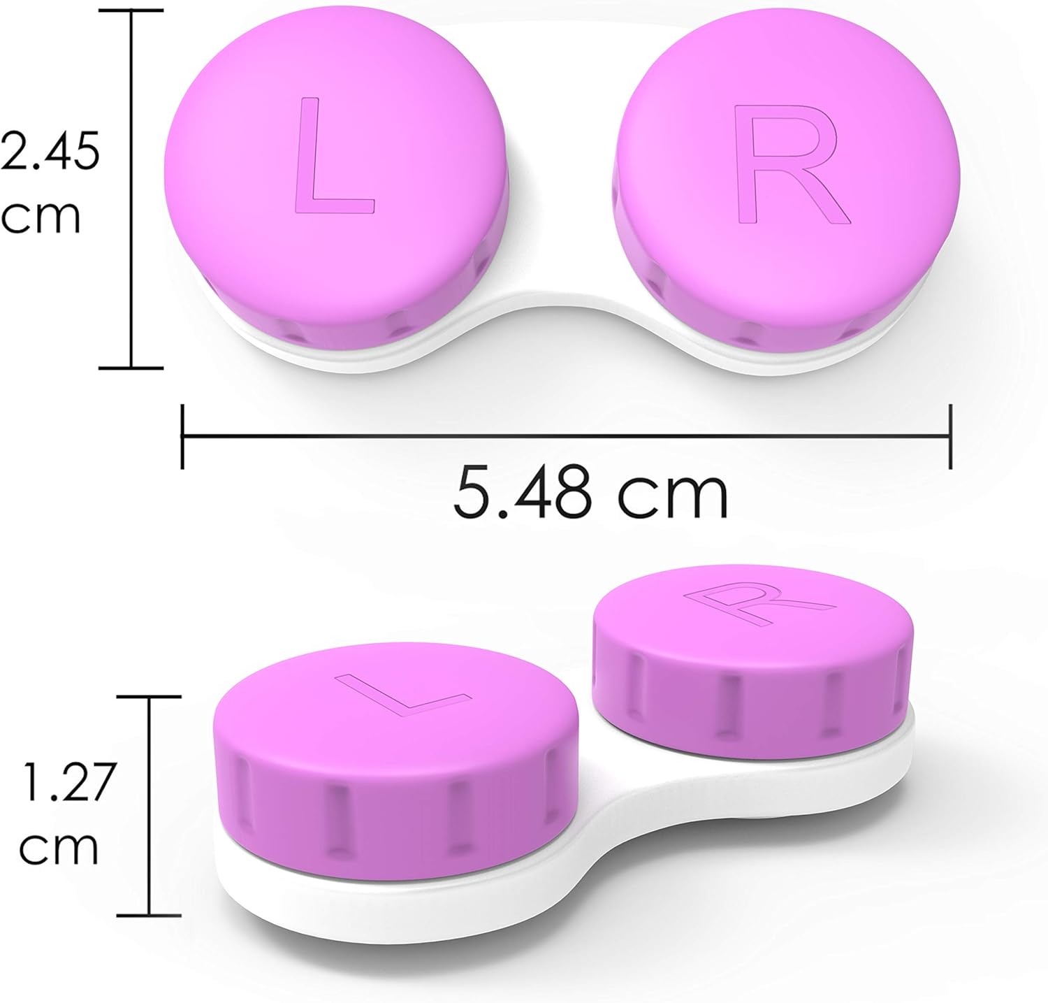 CHATTAL Colorful Contact Lens Case, Pack of 6 Leak Proof, Compact Eye Contact Case for Travelling: Health & Personal Care