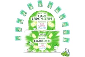 Breath Strips Fresh Mint Flavor,Individual Packs 12×20-Strip Packs,Portable Pocket-Sized Oral Care Mouth Freshener,Sugar Free