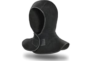 LeaSeek Welding Hood, Flame-Retardant Protective Welding Cap with Neck Shoulder Drape, Welding Helmet Accessories,Head Protec