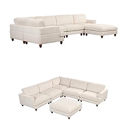 U-Shaped Oversized Corduroy Modular Sectional Sofa