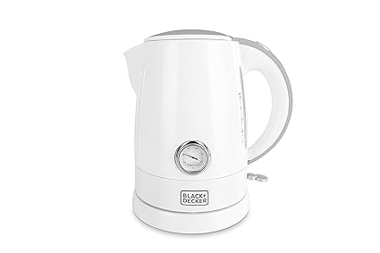 Black + Decker BXKE1701IN 1.7-Litre Electric Kettle with Temperature Dial (White)