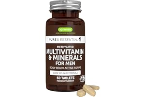 IGENNUS HEALTHCARE NUTRITION Igennus Methylated Men's Multivitamin with 22 Actives, All-Day Nutrient Delivery, Pure & Clean, Methylfolate & Methylcobalamin, High Strength MTHFR Supplement, Non-GMO & Halal, 60 Tablets