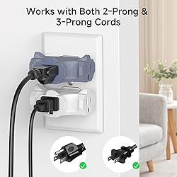 [UL Listed] Cable Matters 3-Pack 3 Way Plug Adapter