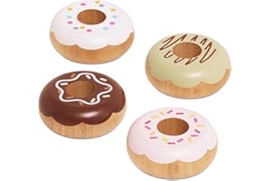 Le Toy Van - Educational Wooden Honeybake Pretend Play Doughnuts Set Toy Cakes | Gorgeous Pretend Play Food | Birthday Cake Or Afternoon Tea Role Play Toy | Great As A Gift