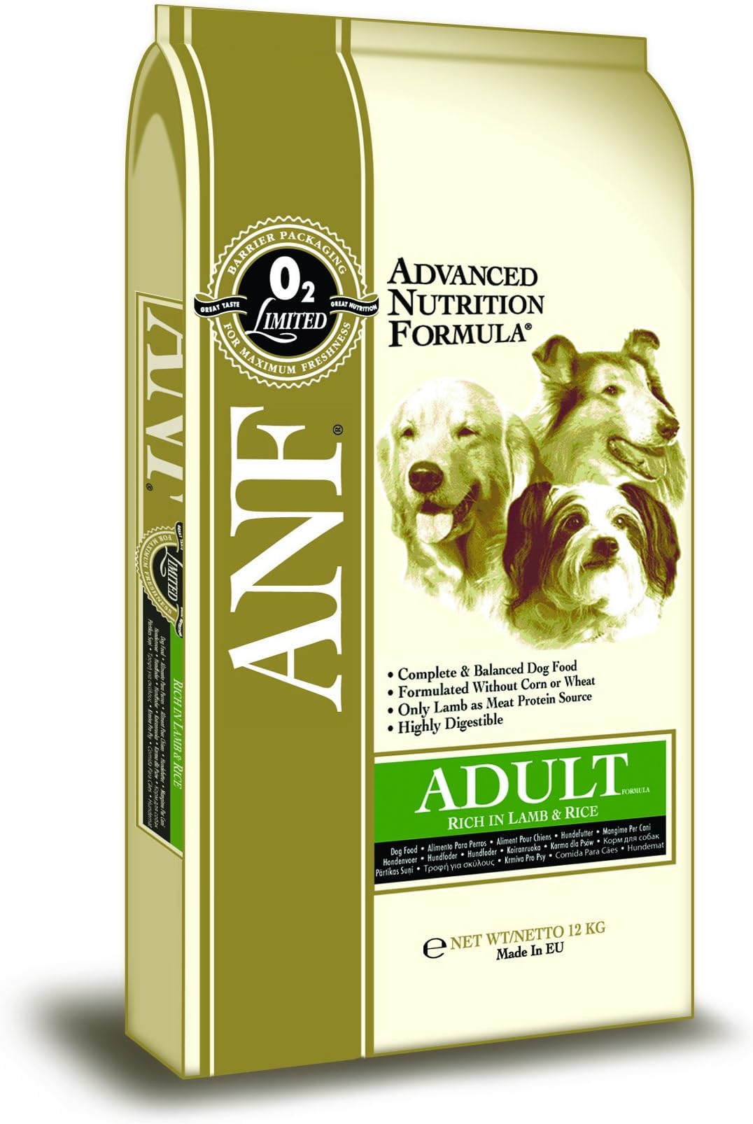 ANF Dog Food Lamb & Rice Adult, 12kg