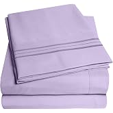 Clara Clark Supreme 1500 Collection 3pc Bed Sheet Set - Twin Single Size, Lavender