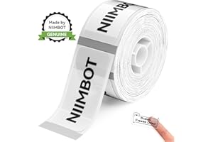 NIIMBOT D11 Label Maker Tape Adapted Label Print Paper Standard Laminated Office Labeling Tape Replacement (Transparent)