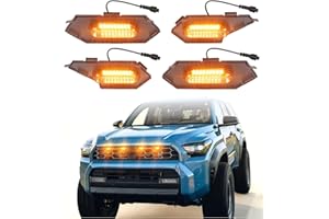NEOXIST LED Grill Lights for 2025 2026 Toyota 4Runner Raptor Lights Front Grille Light Bar Head Lamp 4 Runner Accessories 6th Gen (Amber, TRD Sport & Off Road Only)