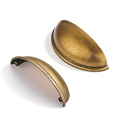 CABDM 2 Pack 3-3/4" Drawer Pulls Antique Brass