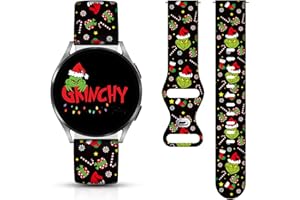 HZRAN Christmas Halloween Watch Bands Compatible with Samsung Galaxy Watch 40mm 41mm 42mm 44mm 45mm 46mm, 20mm Holiday Replacement Silicone Strap for Galaxy Watch 6 / Watch 5 / Watch 5 Pro / Watch 4 / Watch 4 Classic / Watch 3 / Active 2&1