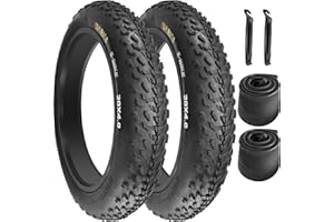 SIMEIQI 20" E-Bike Fat Tires 20 x 4.0 Folding Bead Tire for Electric Bikes or with AV32mm Tubes Compatible with Wide Mountain Snow Bike Tire