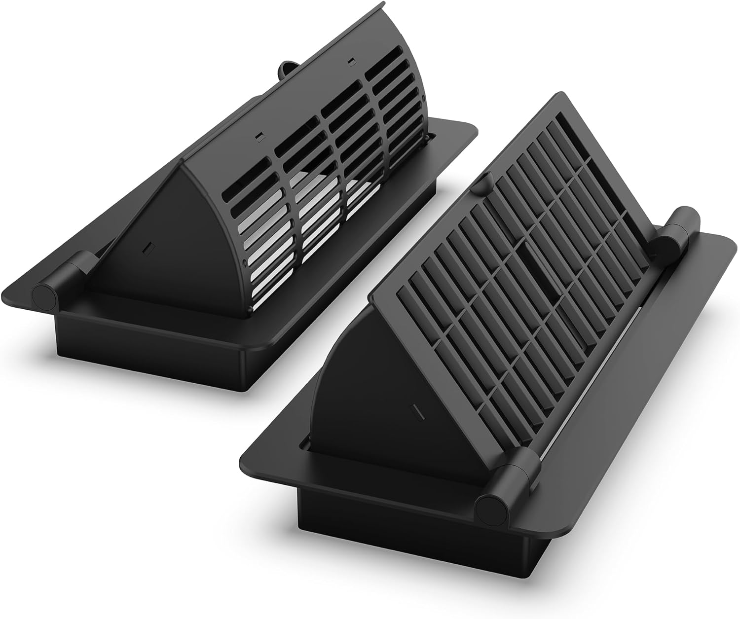 Registers, Grilles & Vents - BYEWIRE Floor Vent Covers 4 x 10 inch, Adjustable Air Vent Deflectors for Home Floor, Black Floor Register Use for Sidewall, Home, Office or Ceiling 2pack