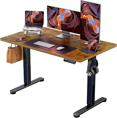 ErGear Electric Standing Desk 120x60cm with 4 Memory Panels, 72-118cm