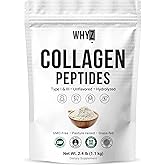 Bovine Collagen Peptides Powder 2.4 lb Hydrolyzed Type I & III Protein, Grass-Fed Pasture-Raised Source, Unflavored Collagen Supplement Paleo-Friendly for Active Lifestyles & Wellness Non-GMO, 1100g