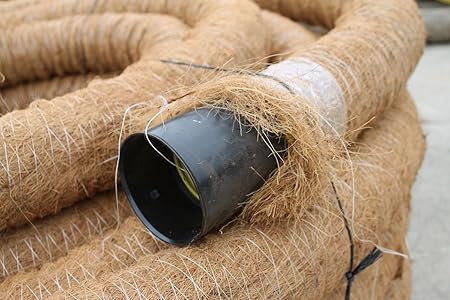 Drainagerohr DN 50 gelocht mit Kokosfilter, Kokos ummantelt (METERWARE)