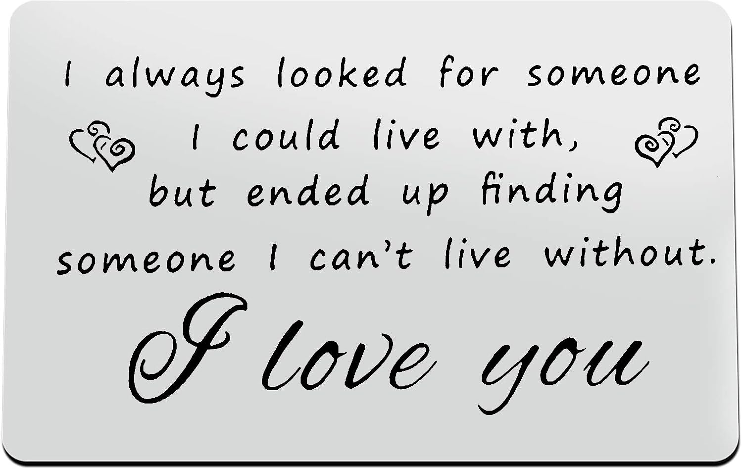 Anniversary Card Gifts for Boyfriend Fiance Husband Engraved Wallet Card for Him Christmas Birthday Gifts Fathers Day Valentines Day Gifts I Love You Gifts for Him