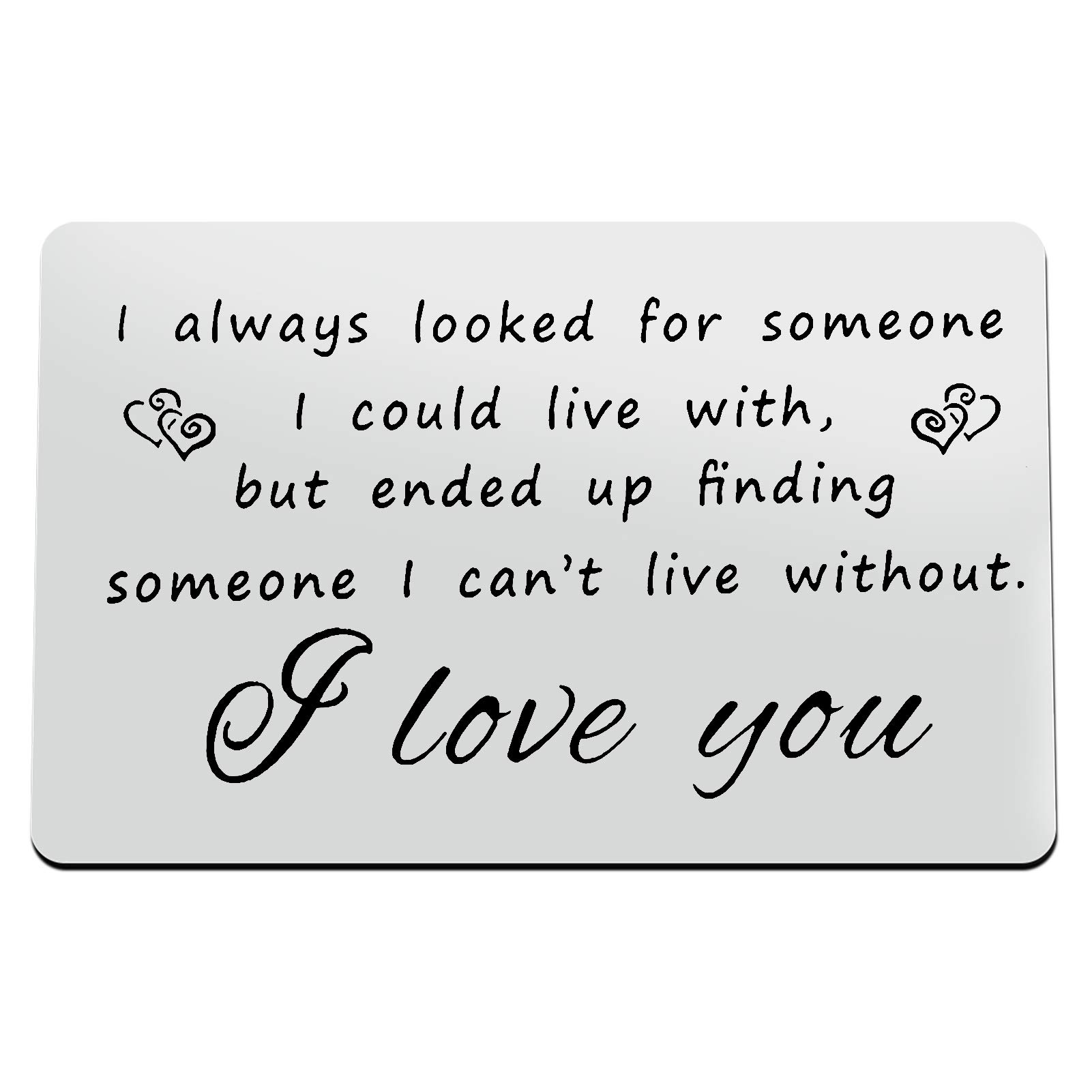 Anniversary Card Gifts for Boyfriend Fiance Husband Engraved Wallet Card for Him Christmas Birthday Gifts Fathers Day Valentines Day Gifts I Love You Gifts for Him