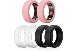 POLYJOY 6 Pack Ring Protector Compatible with Oura Ring Gen 4/Oura Ring Gen 3/Samsung Galaxy Ring/RingConn2&1, Silicone Ring Cover Working Out Accessories Men Women-S for 5 6 7 8 9 10