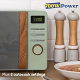 Russell Hobbs RHMD714MG-N 17 Litre Mini Compact Microwave Green Wood Effect view 5