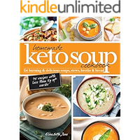 Homemade Keto Soup Cookbook: Fat Burning & Delicious Soups, Stews, Broths & Bread (Elizabeth Jane Cookbook) book cover Homemade Keto Soup Cookbook: Fat Burning & Delicious Soups, Stews, Broths & Bread (Elizabeth Jane Cookbook) book cover