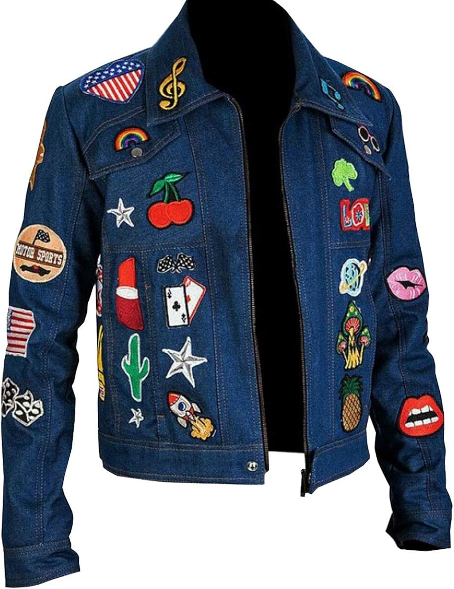 elton john denim jacket patches