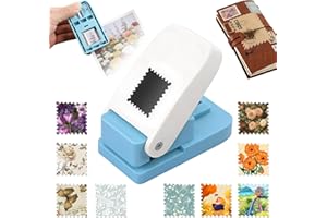1X0.8inch Rectangular Postage Stamp Cutter, Rectangle Lever Action Stamp Punch, Stamp Cutters for Crafting Scrapbooking, DIY 