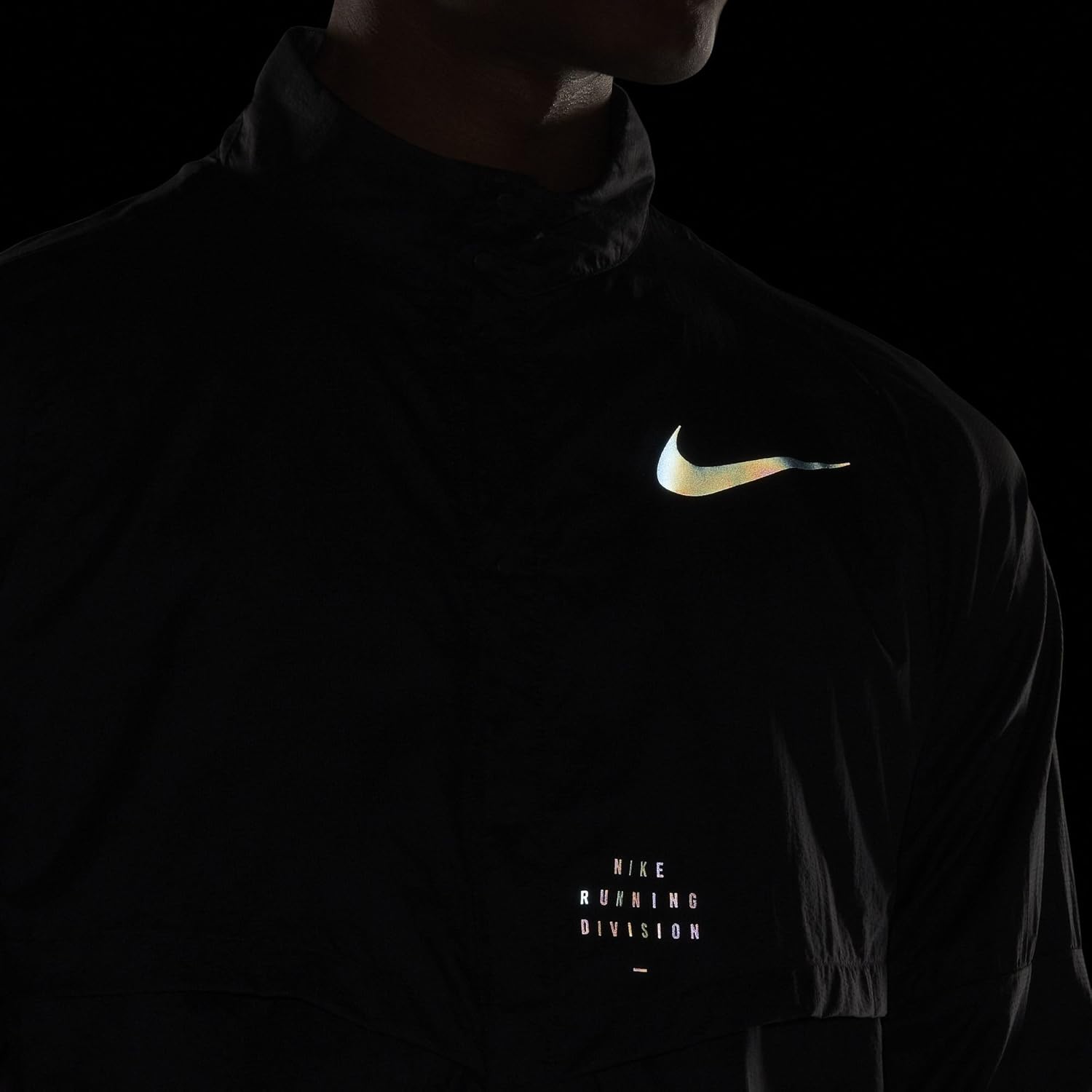 Nike Run Division Men's Running Jacket (Black, Large) : Clothing