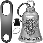 Anwlki Biker Guardian Luck Riding Bell Motorcycle Gremlin Bells with 2 Key Chain Ring Accessories, Motorcycle Bell Hanger