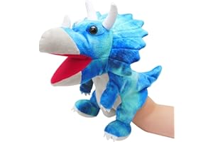 JUSTQUNSEEN Puppets Hand Puppets Puppets for Kids, Dinosaur Hand Puppets Dinosaur Toys Plush Puppet Stuffed Hand Puppet Dinosaur Toy,Puppet Story Toys Dinosaur Puppets Dinosaur Toys for Kids 3 5 7 8 12