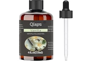 QIAPU Pure Natural Vanille Essential Oil Aromatherapy Essential Oil Suitable for Humidifier Aromatherapy Oil with Dropper