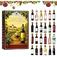 Wine Advent Calendar 2025, Alcohol Advent Calendar 2025 for Adults, 24 Mini Bottles of Red & White Wine Christmas Advent Cale