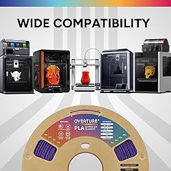 OVERTURE PLA Filament 1.75mm, Neatly Wound 3D
