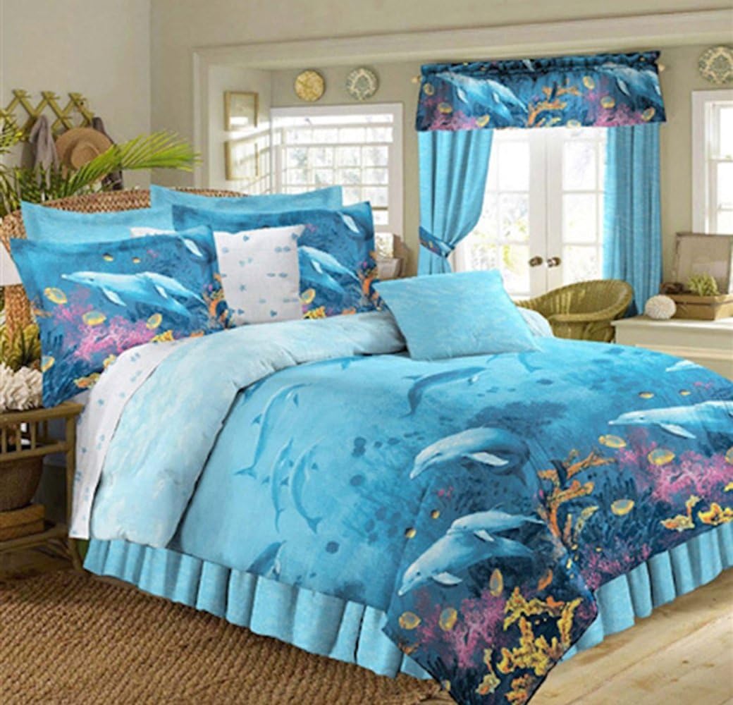 PDK Dolphin Cove Bed in The Bag Comforter Set, Twin