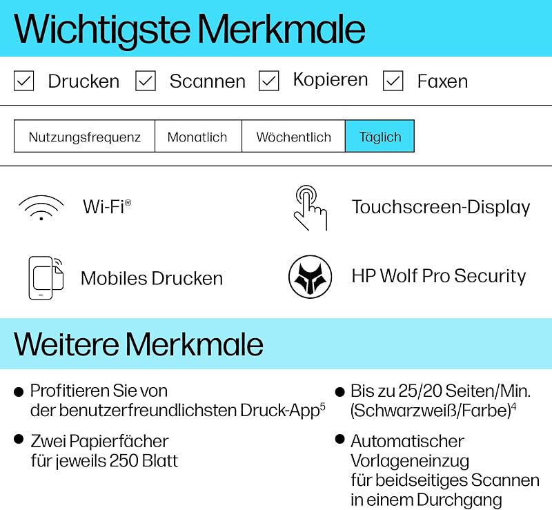 OfficeJet Pro 9132e Multifunktionsdrucker, 3 Monate gratis drucken Instant Ink inklusive, Drucker, Scanner, Kopierer, Fax, WLAN, LAN, Duplex, Airprint, Grau-Weiß