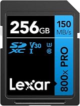 Lexar 256GB 800x PRO SD Card SDXC UHS-I V30 U3 Class 10 LSD0800P256G-BNNAA