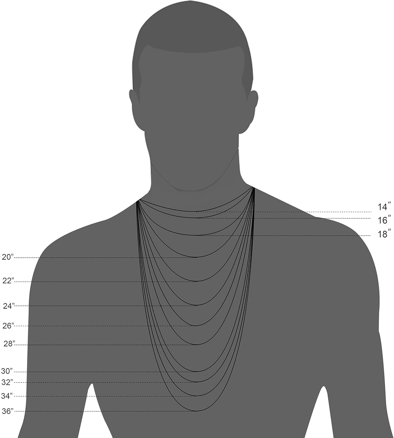 Jstyle Stainless Steel Link Curb Chain Necklace for Men Women 3 Pcs 3.5mm | 
