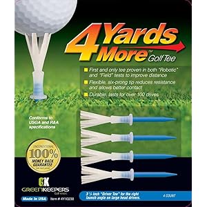 4 More Yards Plastic Golf Tees 