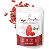 ITREE Vital Tea Dried Goji Berries Large Size, Sun-Dried, Hand-Picked | Wolfberries Superfoods Berries For Smoothies, Trail Mix, Baking, Cereal, Tea &amp; More | All Natural, Non-GMO, Vegan, 7OZ