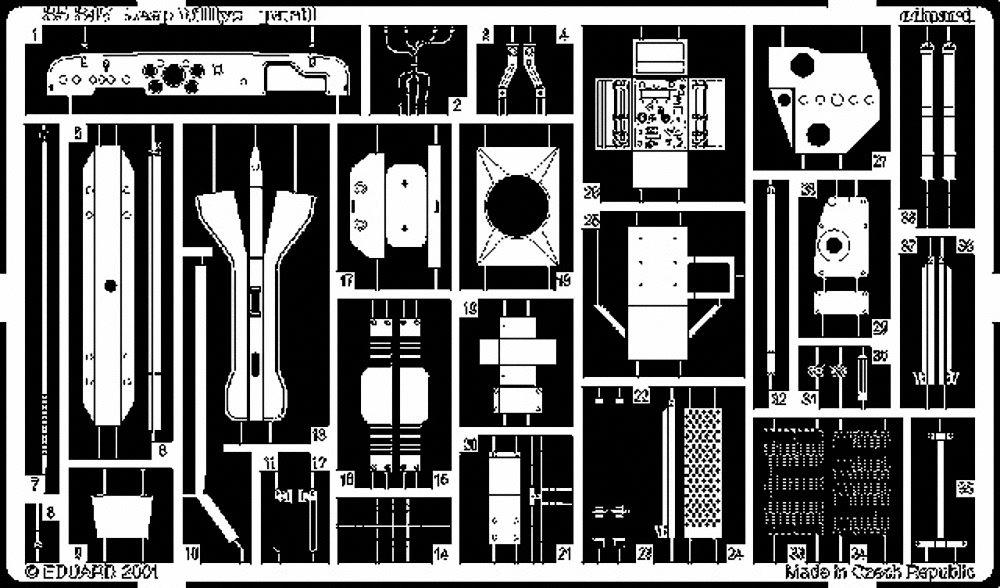 Eduard Accessories 35347 Model Kit Jeep Willys MB 1/4t 4x4 Truck Photo Etching Kit