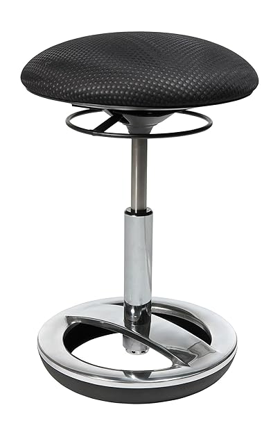 Topstar Sitness Bob, ergonomischer Sitzhocker, Arbeitshocker, Bürohocker mit Schwingeffekt, Sitzhöhenverstellung, Standfußrin
