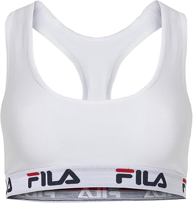 Reggiseno Donna Cotone, Reggiseno Sportivo, Senza Ferretto, Bianco, Taglie M