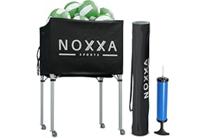 NOXXA Volleyball Cart with Wheels - Portable Volleyball Ball Cart Bag on Wheels, Collapsible Sports Ball Equipment Storage Ca