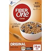 Fiber One Original Bran Cereal, High Fiber, Whole Grain, 19.6 oz | 65% Daily Value of Fiber, Glp-1 Friendly, Excellent Source of Iron &amp; Vitamin B12, 18G Whole Grain