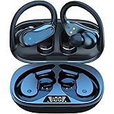 QTREE intelligence Wireless Earbuds Bluetooth Headphones 48Hrs Playtime IPX7 Waterproof 5.1 HiFi Earbuds,LED Display Sports Ear Buds with Earhooks for Workout Gym Outdoor Phone Laptop(Black)