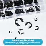 ALAHUGYEF 500 Pcs Circlips Kit 13 Sizes For Circlip Pliers External Internal view 5