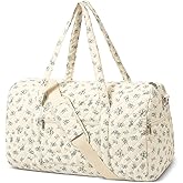 Gym Bag for Women, Cute Duffle Bag, Quilted Duffle Bag for Travel, Floral Duffle Bags, Weekend Bag with Zipper Pocket Dance Bag Organizer